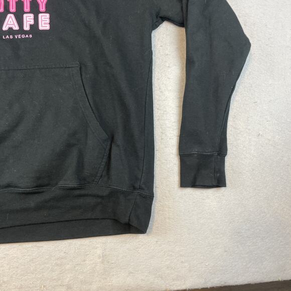 Hello Kitty Cafe Las Vegas Womens Sz L Hoodie Sweatshirt Black - Picture 3 of 10